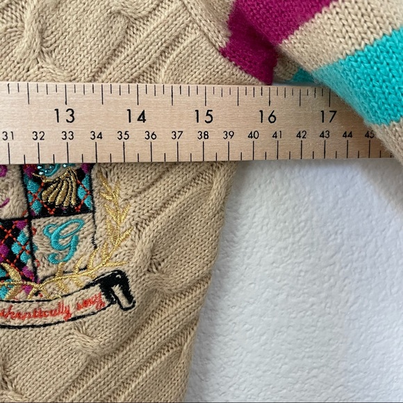 Coogie Urban Cool Cardigan Woman’s Collegiate Argyle Monogrammed Spellout Sz M - Picture 9 of 11